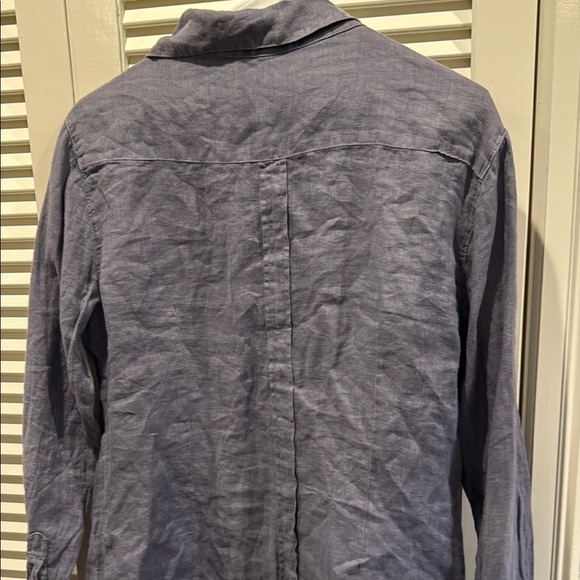 High quality tailored linen blouse with darts - Picture 4 of 6